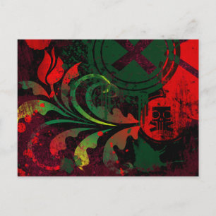 grunge tulip briefkaart
