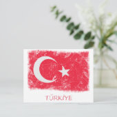 Grunge Turkey Flag Briefkaart (Staand voorkant)