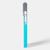 Grunge Turquoise getextureerd Abstract Case-Mate iPhone Case (Achterkant / Links)