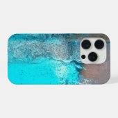 Grunge Turquoise getextureerd Abstract iPhone Hoesje (Achterkant horizontaal)
