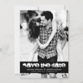 GRUNGE TYPOGRAFIE SAVE THE DATE FOTO AANKONDIGING (Voorkant)