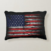 Grunge U.S.A vlag Accent Kussen (Voorkant)