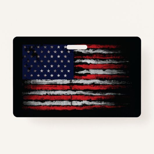 Grunge U.S.A vlag Badge (Voorkant)