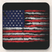 Grunge U.S.A vlag Bier Onderzetter (Voorkant)