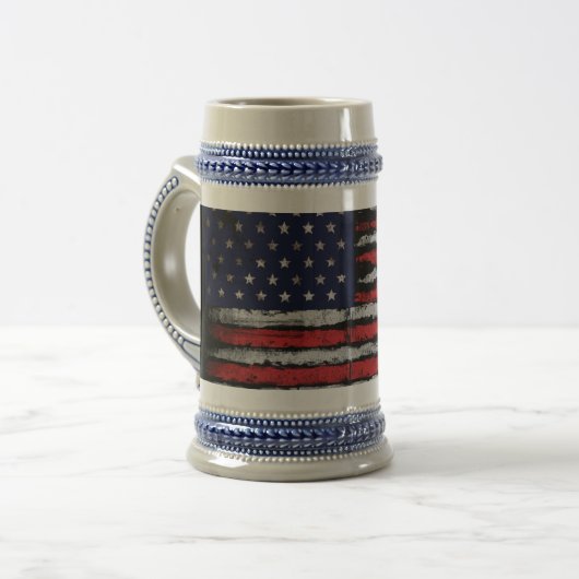 Grunge U.S.A vlag Bierpul (Voorkant links)