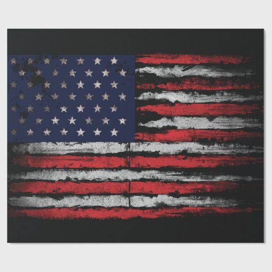 Grunge U.S.A vlag Cadeaupapier (Vlak)