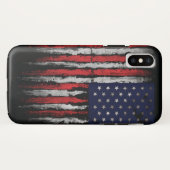 Grunge U.S.A vlag Case-Mate iPhone Case (Achterkant (horizontaal))