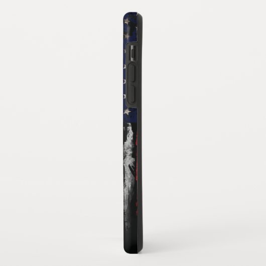 Grunge U.S.A vlag Case-Mate iPhone Case (Achterkant/links)