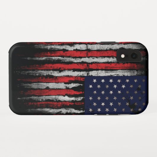 Grunge U.S.A vlag Case-Mate iPhone Case (Achterkant (horizontaal))