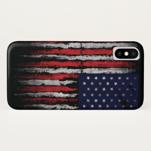 Grunge U.S.A vlag Case-Mate iPhone Case (Achterkant (horizontaal))