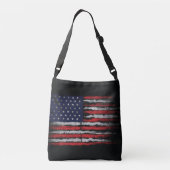 Grunge U.S.A vlag Crossbody Tas (Achterkant)