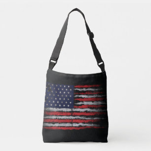 Grunge U.S.A vlag Crossbody Tas