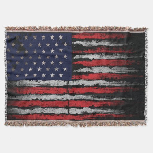 Grunge U.S.A vlag Deken (Voorkant)