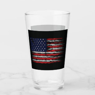 Grunge U.S.A vlag Glas