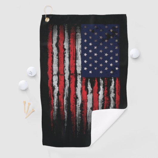 Grunge U.S.A vlag Golfhanddoek (Insitu)