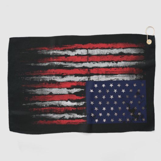 Grunge U.S.A vlag Golfhanddoek (Horizontaal)