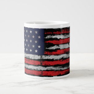 Grunge U.S.A vlag Grote Koffiekop