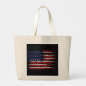 Grunge U.S.A vlag Grote Tote Bag (Achterkant)
