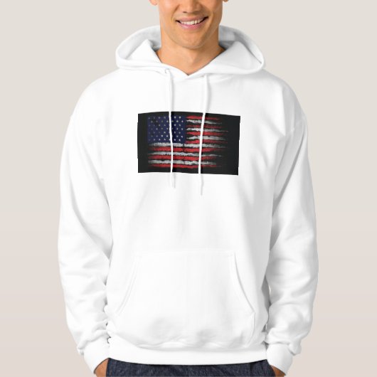 Grunge U.S.A vlag Hoodie (Voorkant)