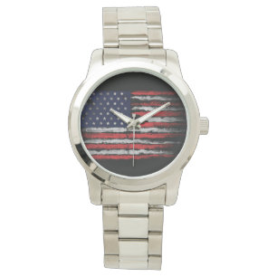 Grunge U.S.A vlag Horloge