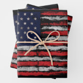 Grunge U.S.A vlag Inpakpapier Vel (In situ)
