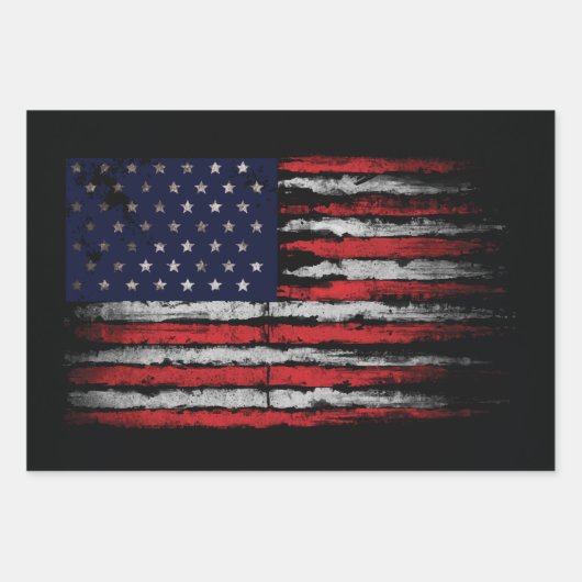 Grunge U.S.A vlag Inpakpapier Vel (Voorkant)