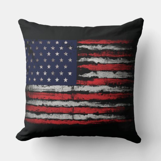 Grunge U.S.A vlag Kussen (Voorkant)