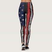 Grunge U.S.A vlag Leggings (Achterkant)