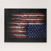 Grunge U.S.A vlag Legpuzzel (Horizontaal)