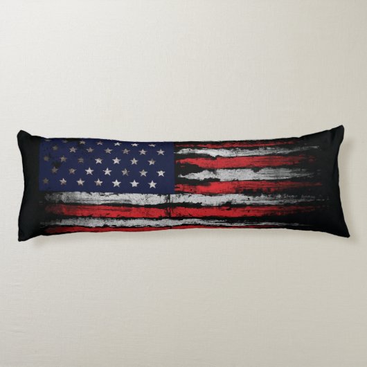 Grunge U.S.A vlag Lichaamskussen (Achterkant)