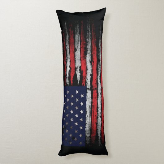 Grunge U.S.A vlag Lichaamskussen (Achterkant (Verticaal))