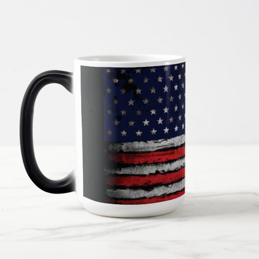Grunge U.S.A vlag Magische Mok (Links)