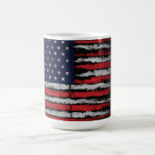 Grunge U.S.A vlag Magische Mok (Midden)
