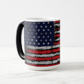 Grunge U.S.A vlag Magische Mok (Voorkant links)