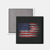 Grunge U.S.A vlag Magneet (Voorkant / Achterkant)