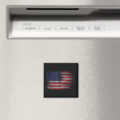 Grunge U.S.A vlag Magneet (Insitu (Vaatwasser))