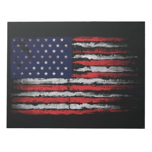 Grunge U.S.A vlag Notitieblok (Voorkant)