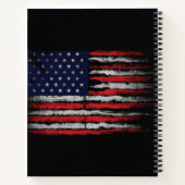 Grunge U.S.A vlag Notitieboek (Achterkant)