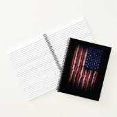 Grunge U.S.A vlag Notitieboek (Binnen)