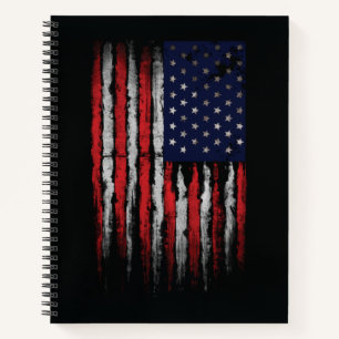 Grunge U.S.A vlag Notitieboek