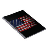 Grunge U.S.A vlag Notitieboek (Rechterzijde)