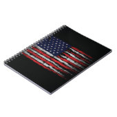 Grunge U.S.A vlag Notitieboek (Linkerzijde)