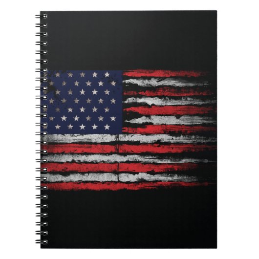 Grunge U.S.A vlag Notitieboek (Voorkant)