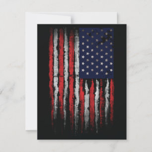 Grunge U.S.A vlag Notitiekaartje