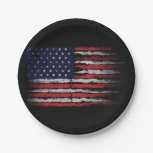 Grunge U.S.A vlag Papieren Bordje
