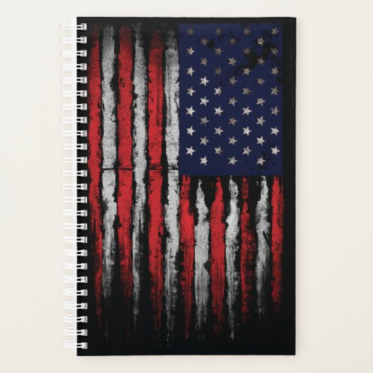 Grunge U.S.A vlag Planner (Voorkant)
