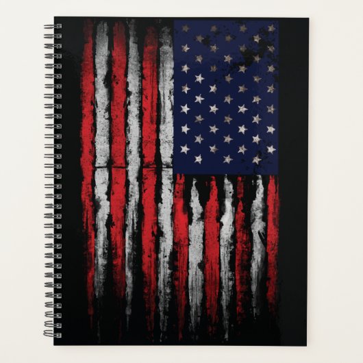 Grunge U.S.A vlag Planner (Voorkant)