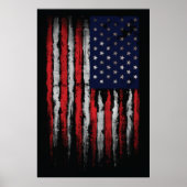 Grunge U.S.A vlag Poster (Voorkant)