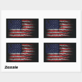 Grunge U.S.A vlag Rechthoekige Sticker (Vel)