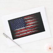 Grunge U.S.A vlag Rechthoekige Sticker (Envelop)